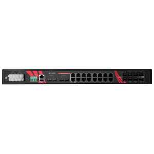 Antaira LMX-2812G-4X8S (-T) 28-Port Managed Gigabit Ethernet Switch, 16 Gigabit Ethernet, 4 1G/2.5G/10G SFP+ Slots, 8 Gigabit SFP slots